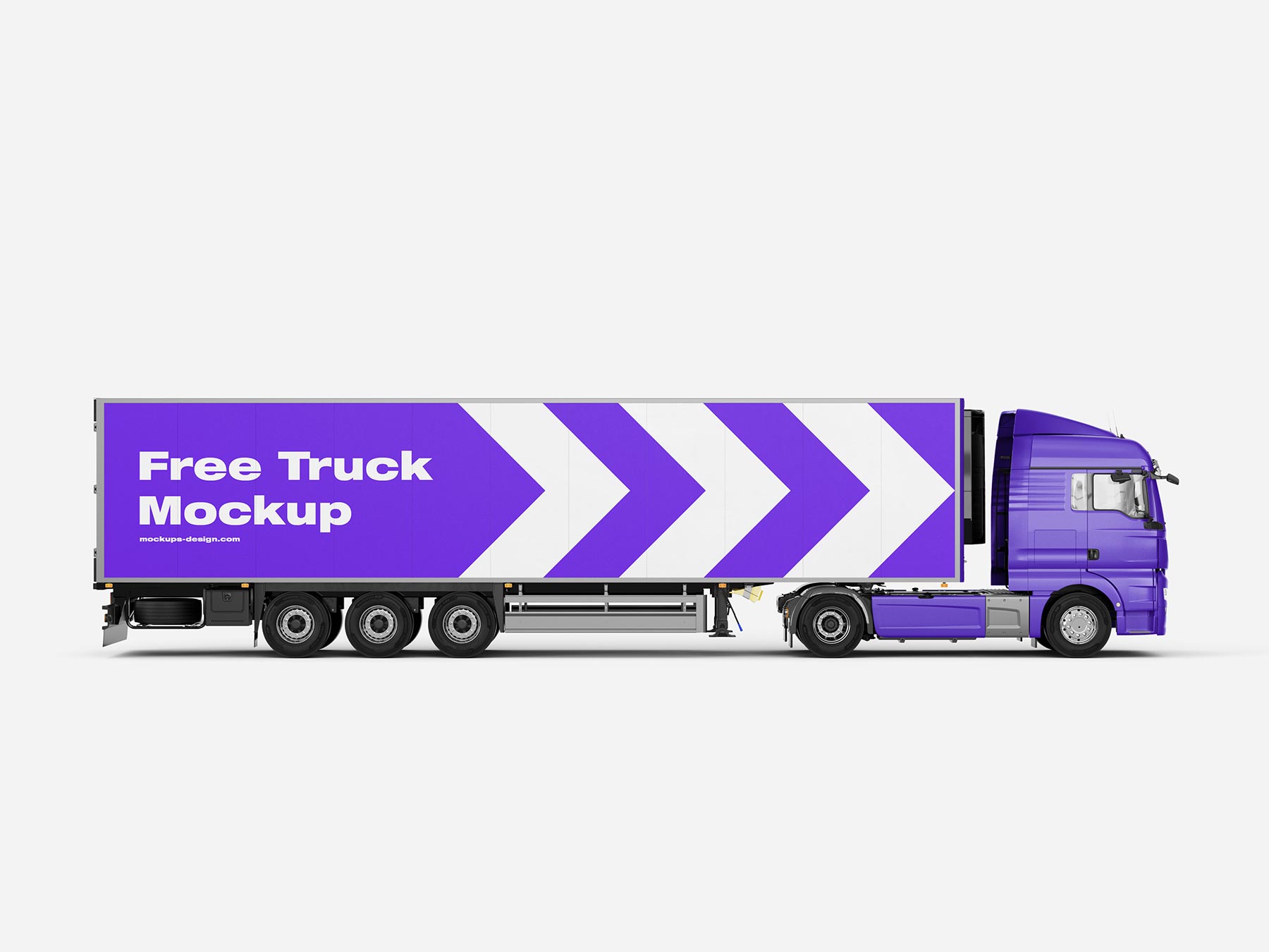 Free Semi Truck Trailer Mockup Set