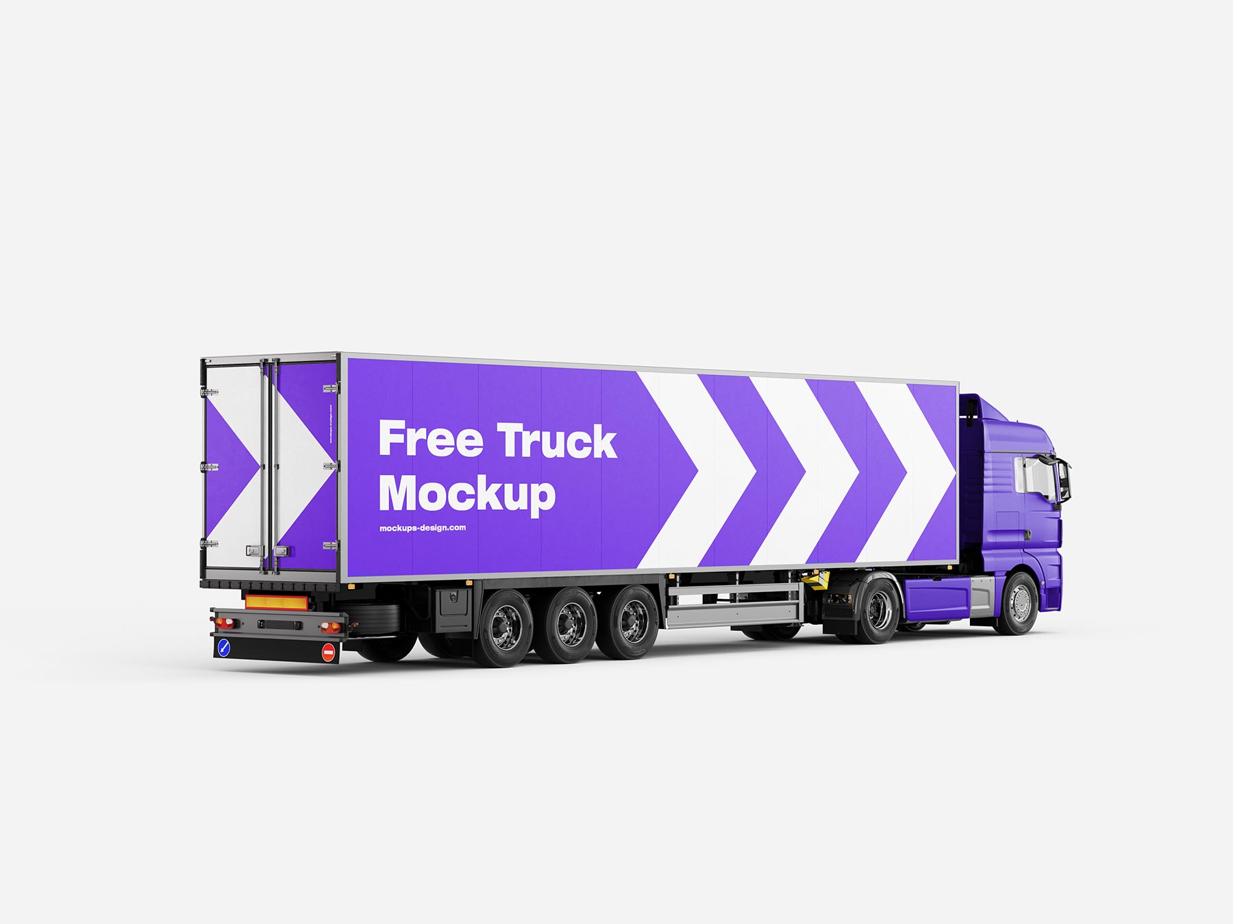 Free Semi Truck Trailer Mockup Set