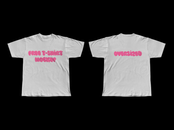 Front & Back Oversized T-Shirt Mockup