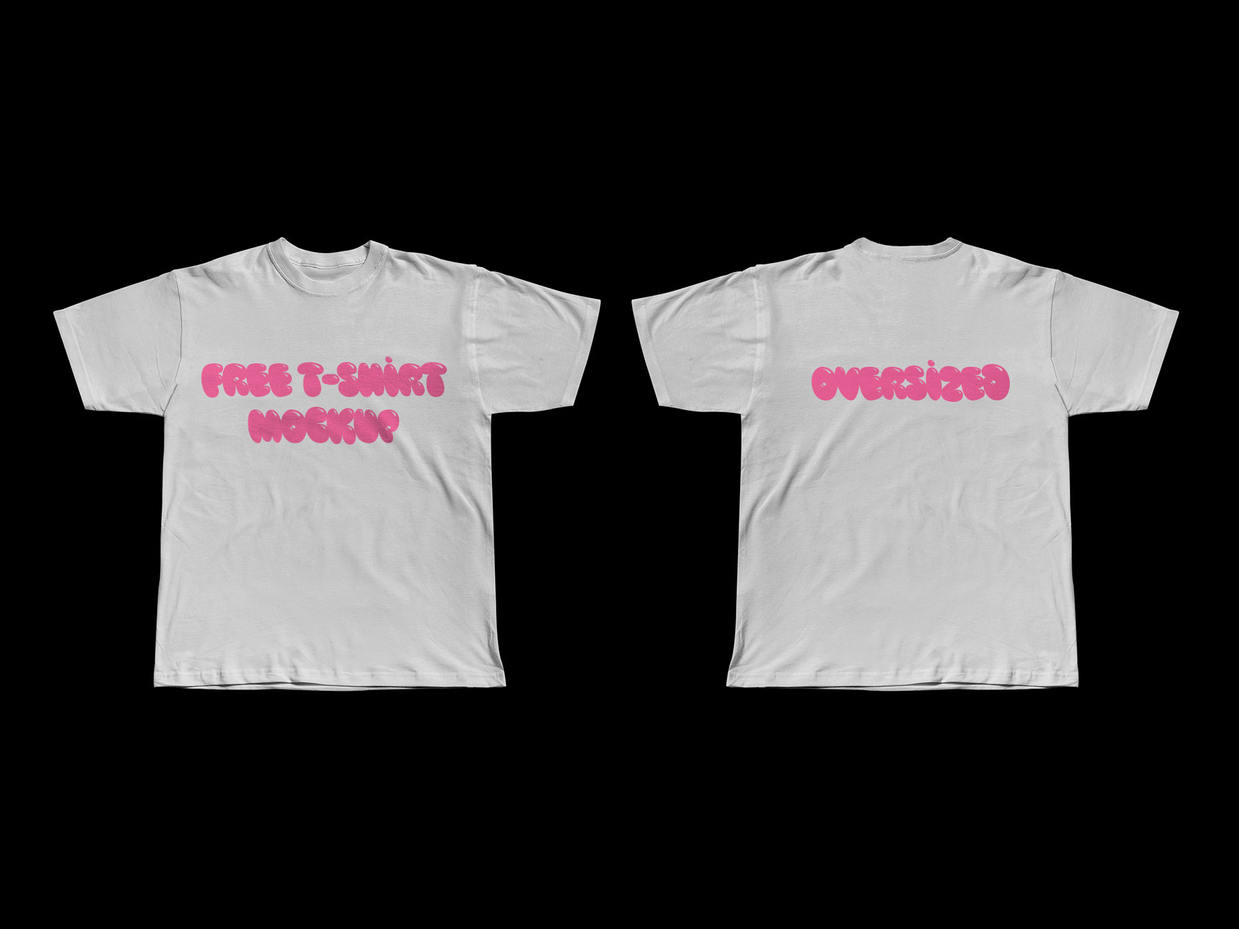 Front & Back Oversized T-Shirt Mockup