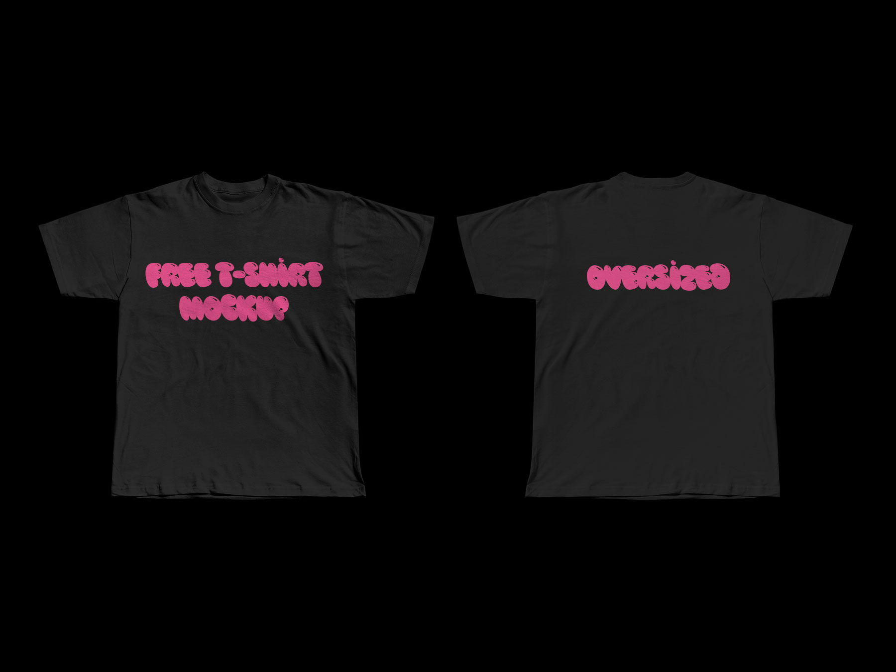 Front & Back Oversized T-Shirt Mockup