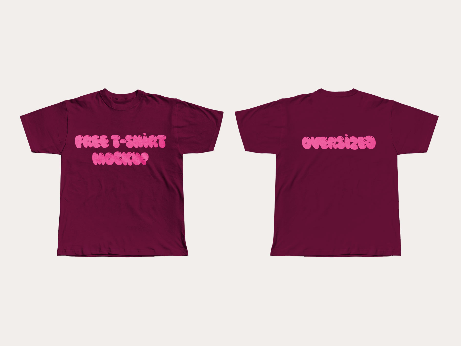 Front & Back Oversized T-Shirt Mockup