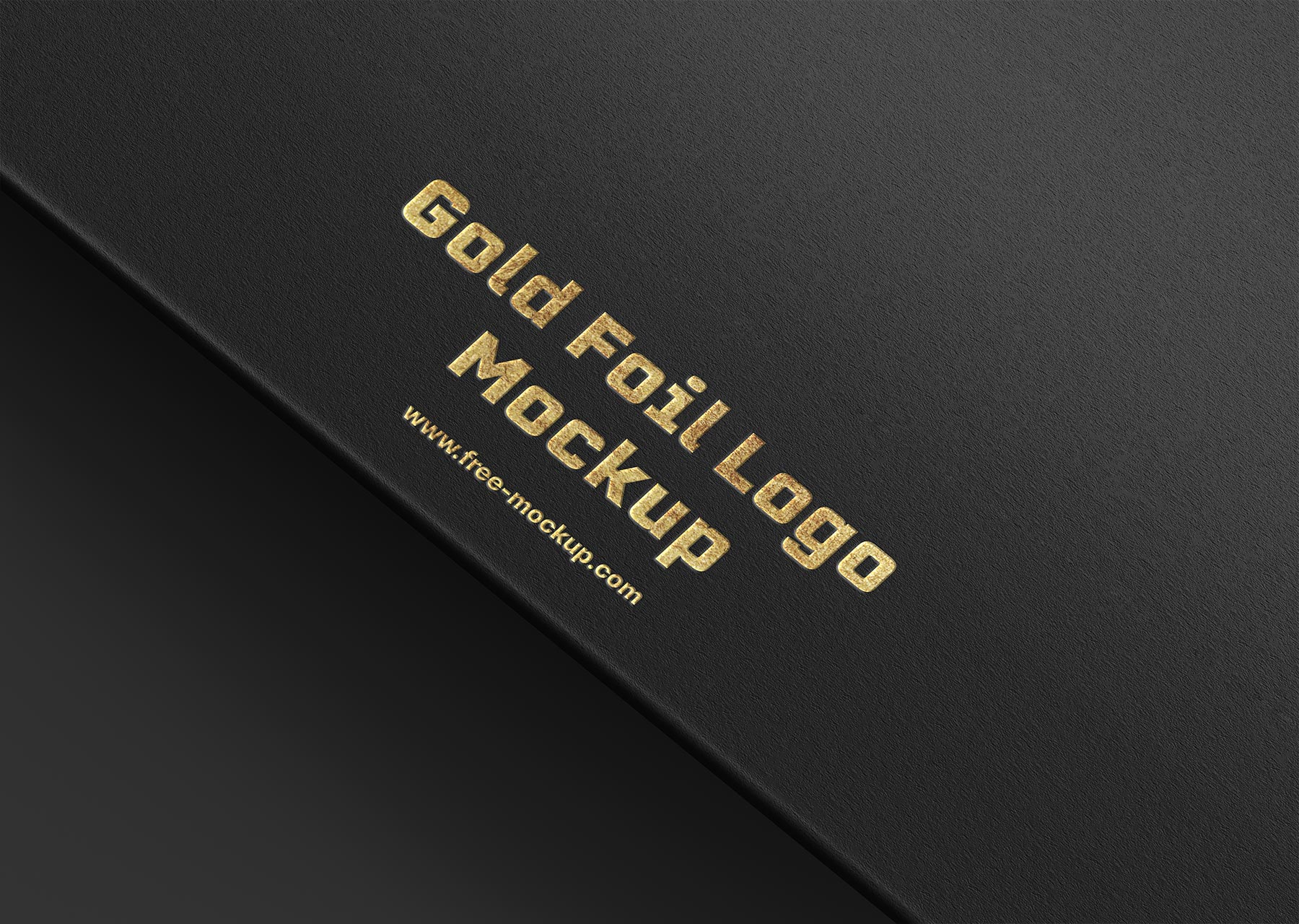 Gold Foil Logo Mockup on Textured Paper