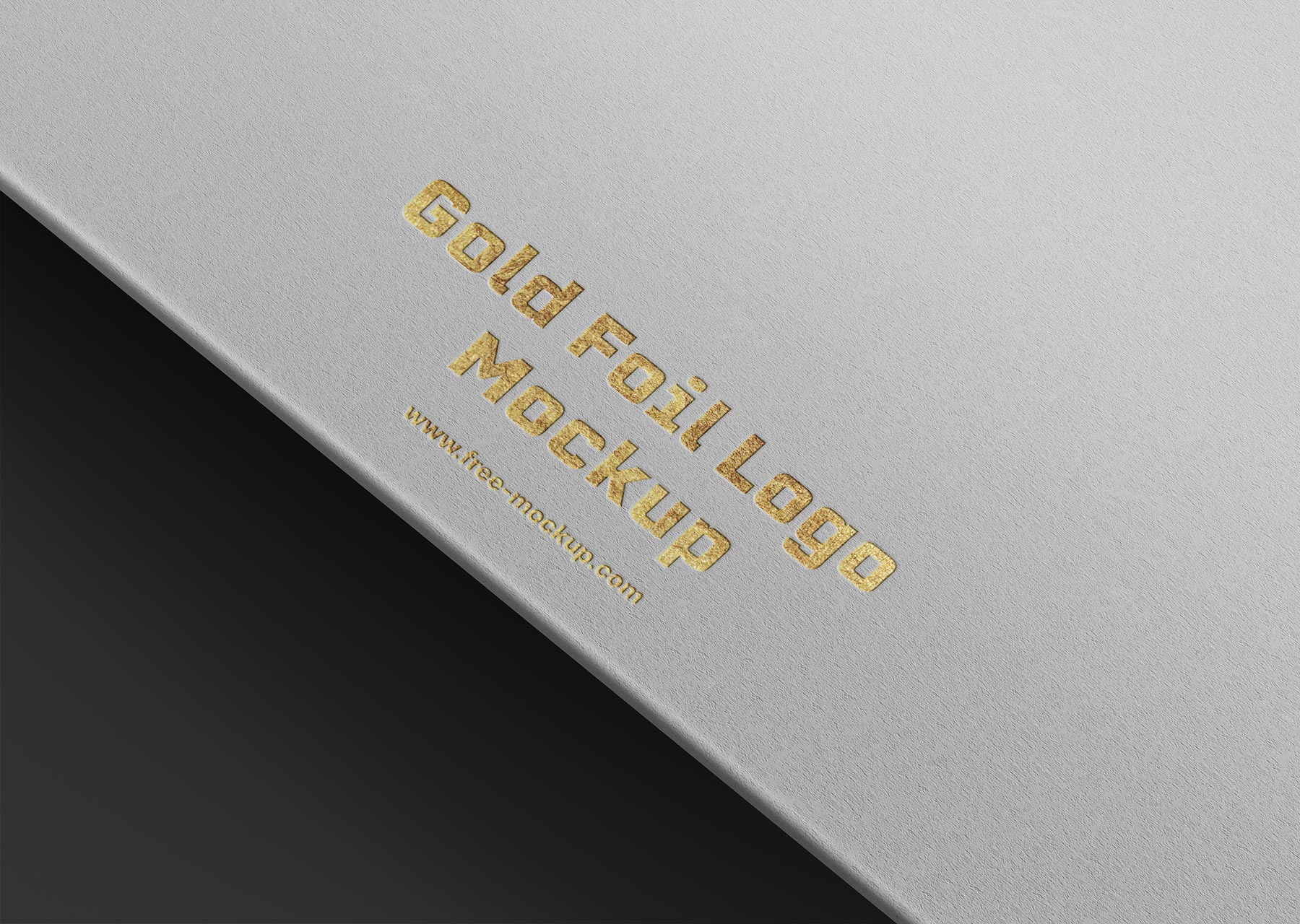 Gold Foil Logo Mockup on Textured Paper