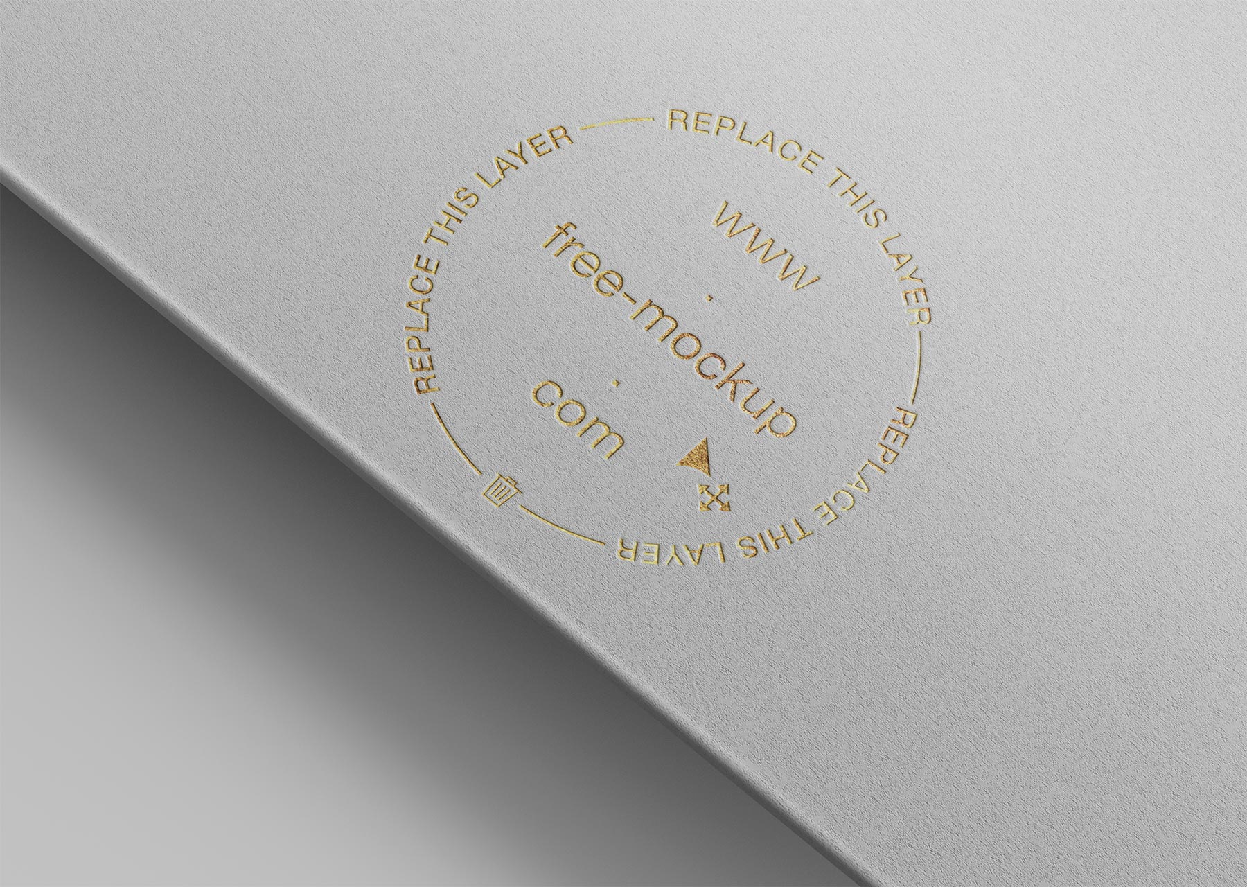 Gold Foil Logo Mockup on Textured Paper