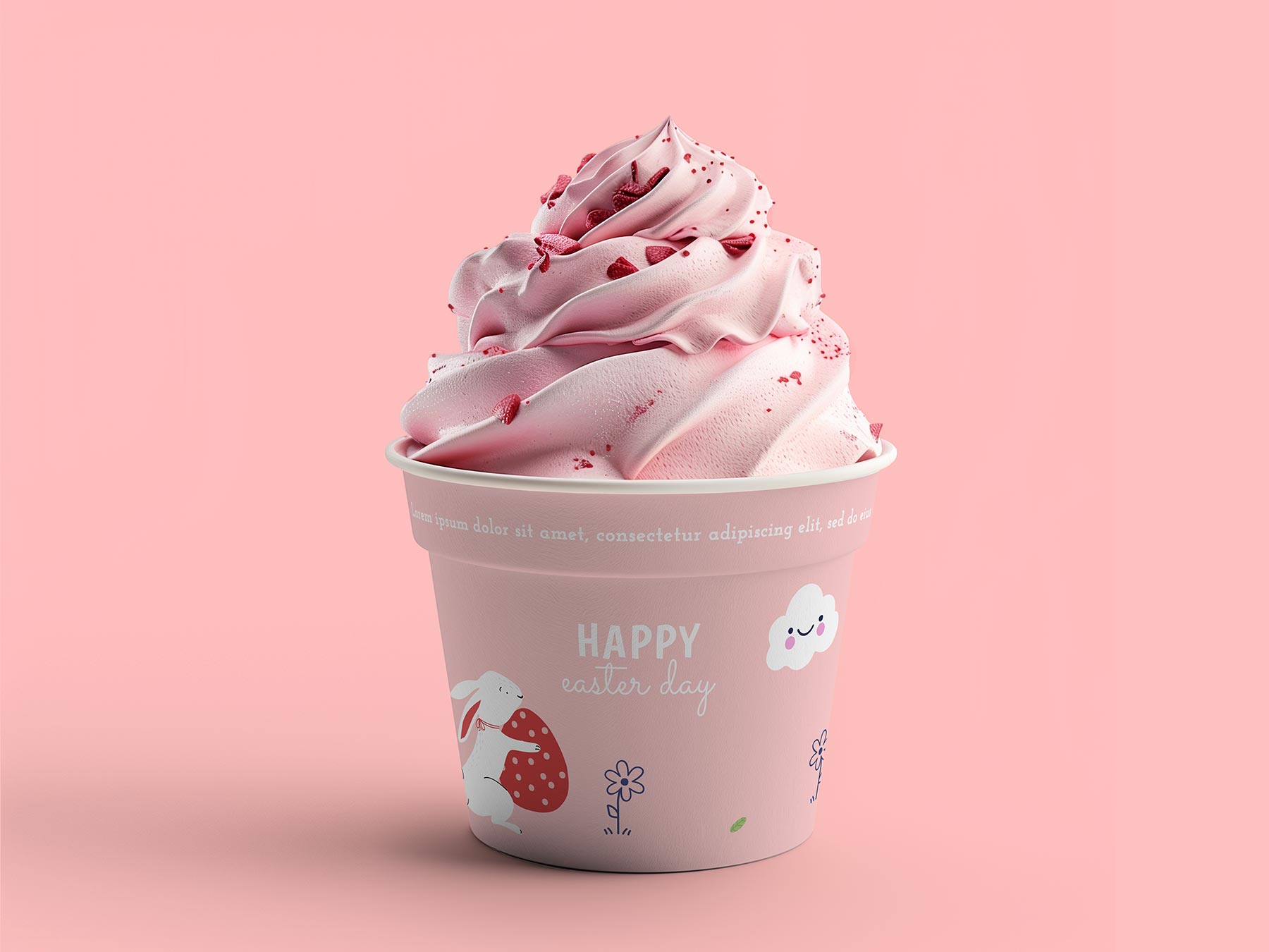 Ice Cream Paper Cup Free Mockup
