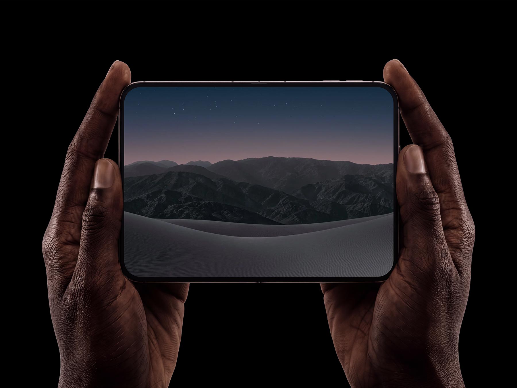 iPhone Duo Mockup Held in Two Hands