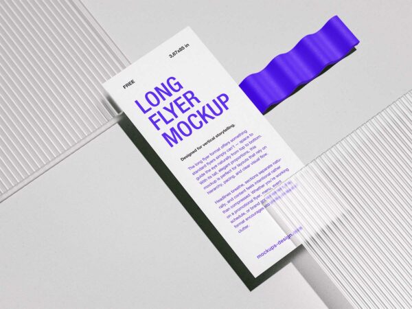 Long Vertical Flyer Free Mockups
