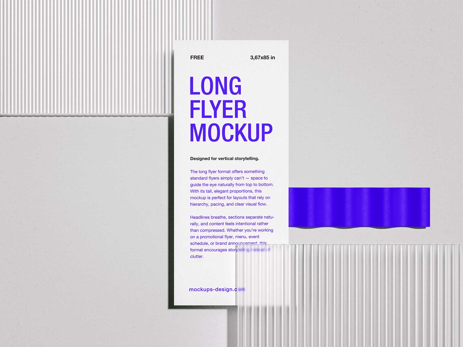 Long Vertical Flyer Free Mockups