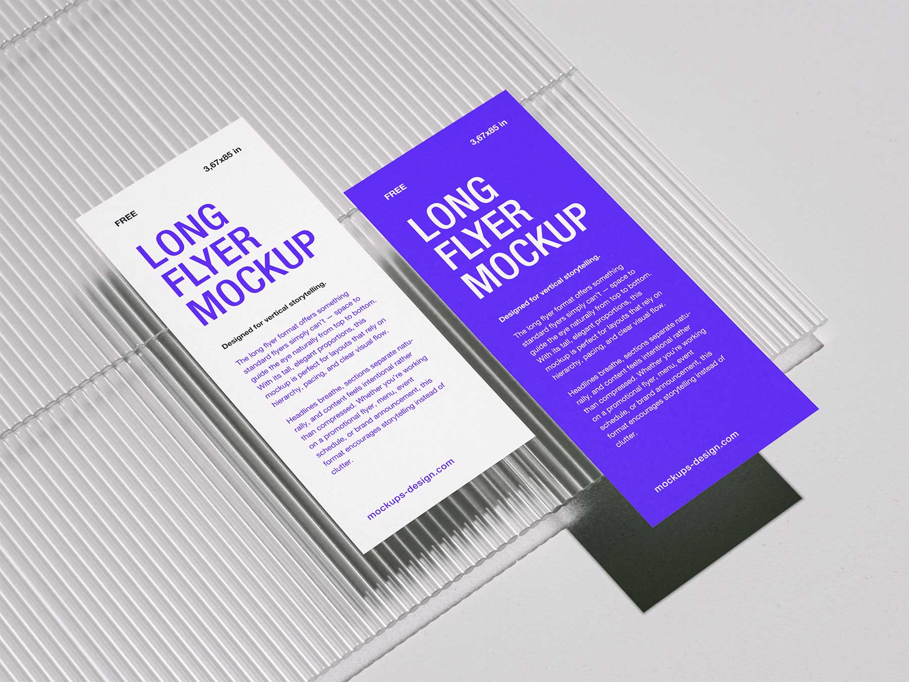 Long Vertical Flyer Free Mockups