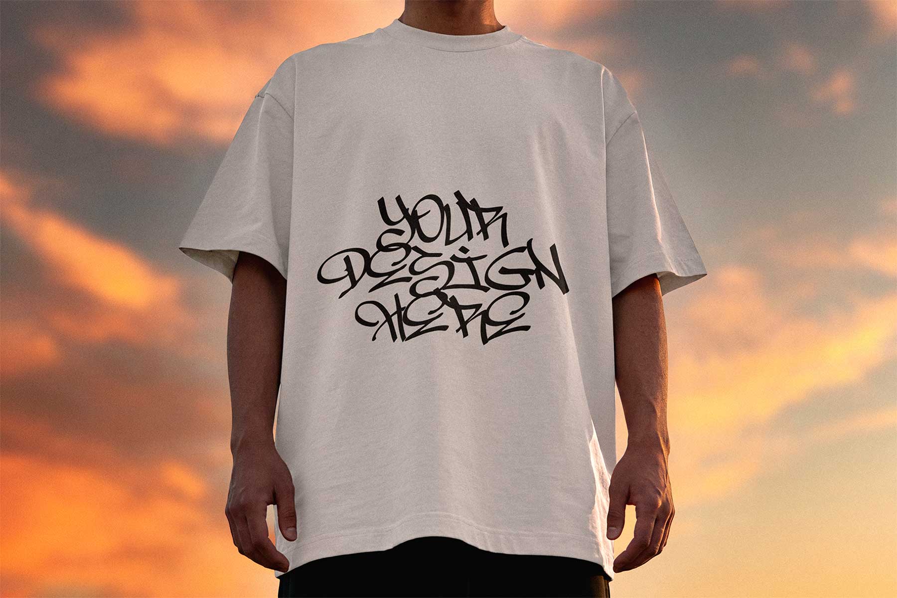 Oversized T-Shirt Free Mockup – Streetwear Apparel Display