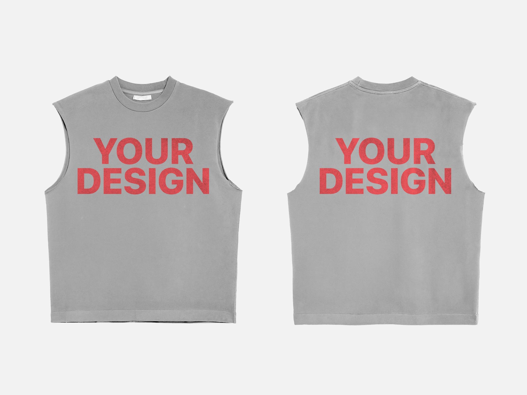Sleeveless T-Shirt Free Mockup Front and Back