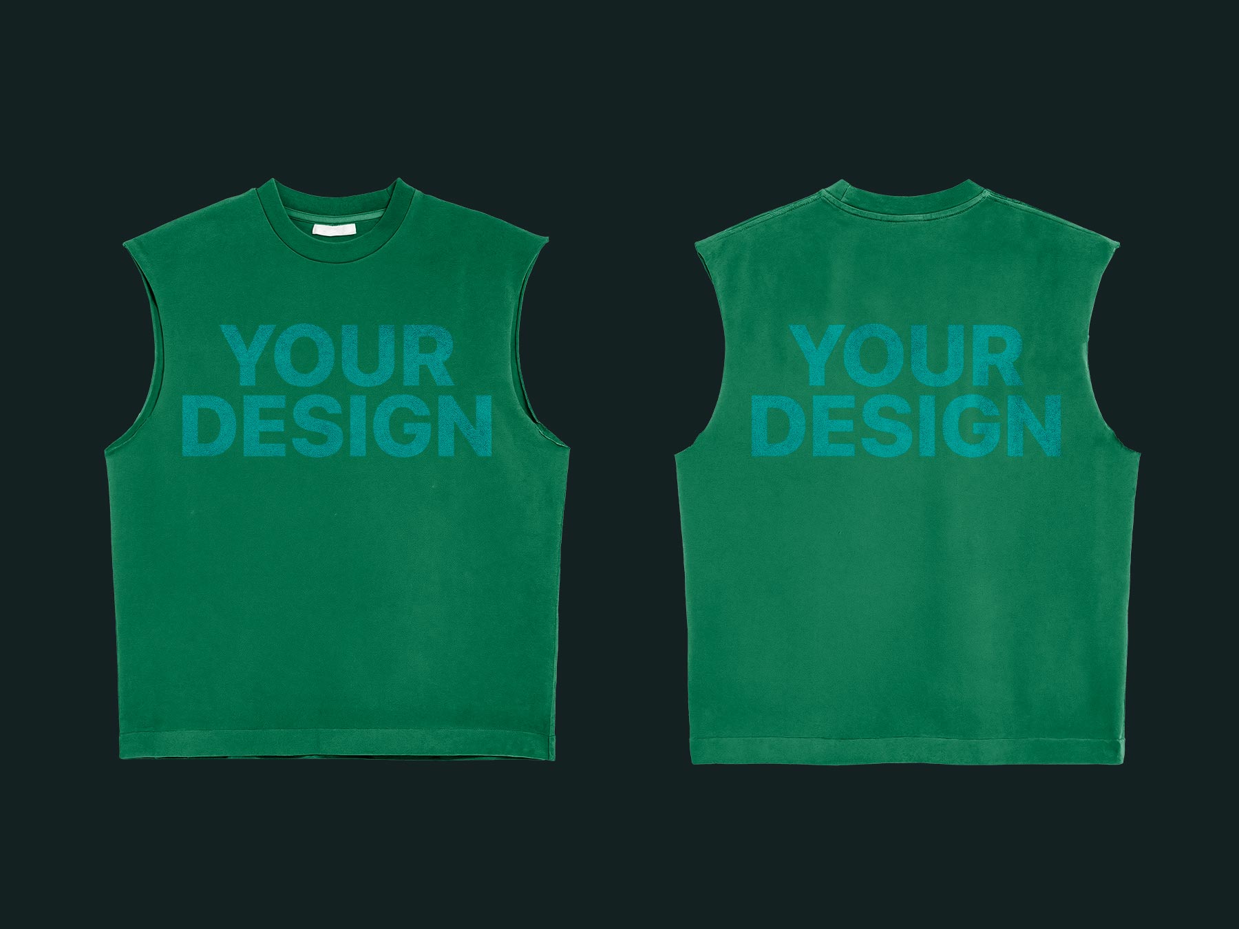 Sleeveless T-Shirt Free Mockup Front and Back
