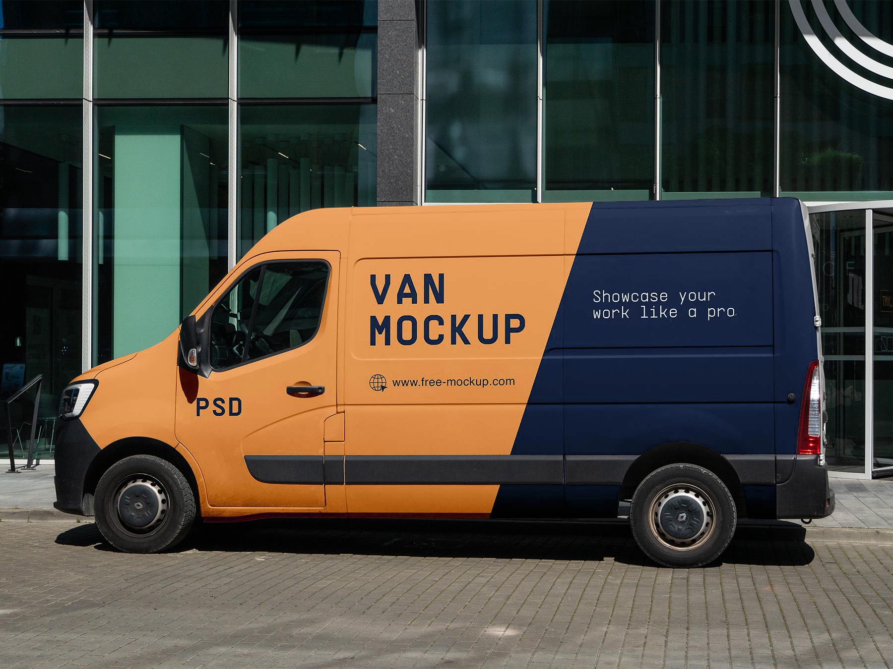Free Delivery Van Mockup – Vehicle Branding Display