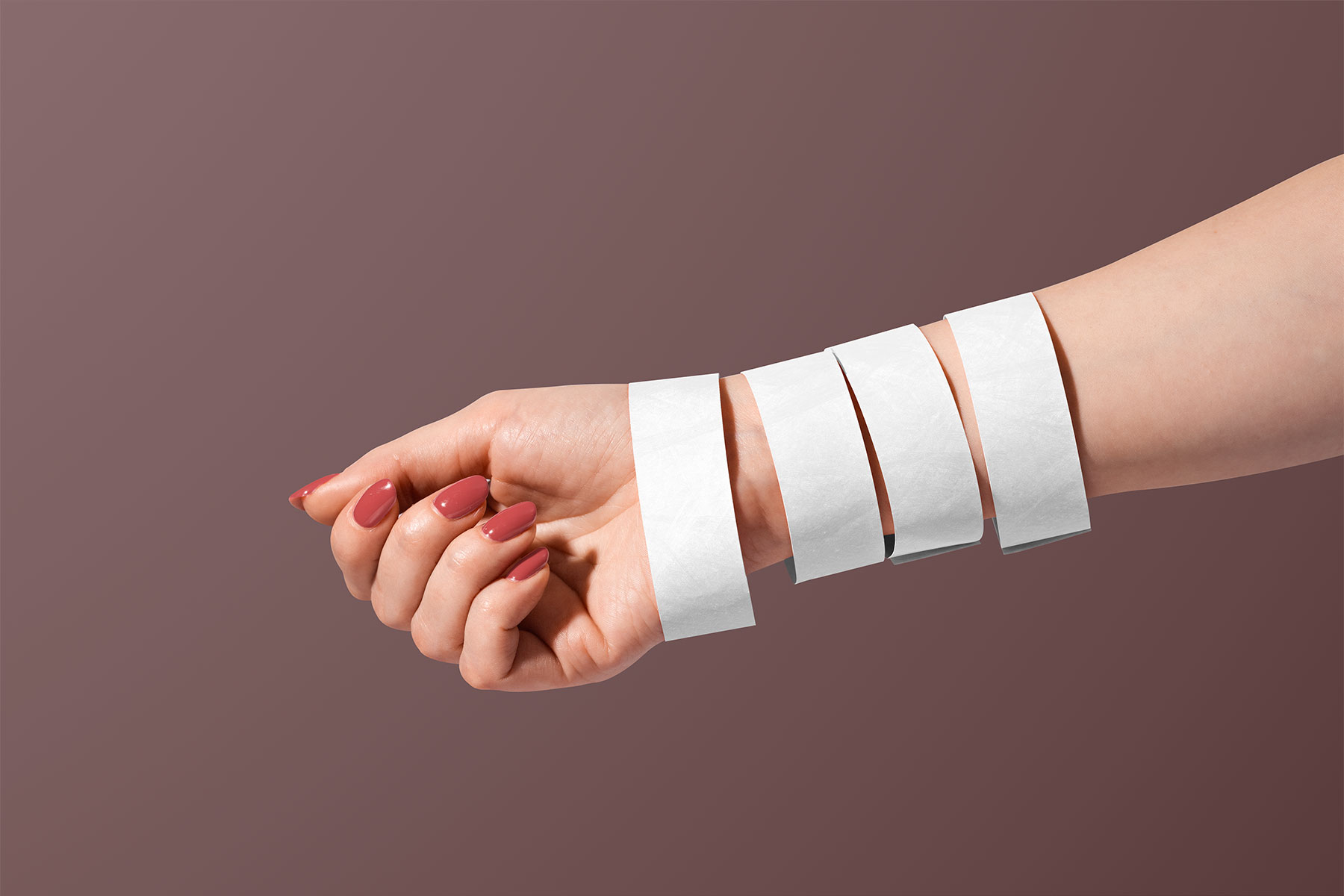 Event Wristband Free Mockup on Arm
