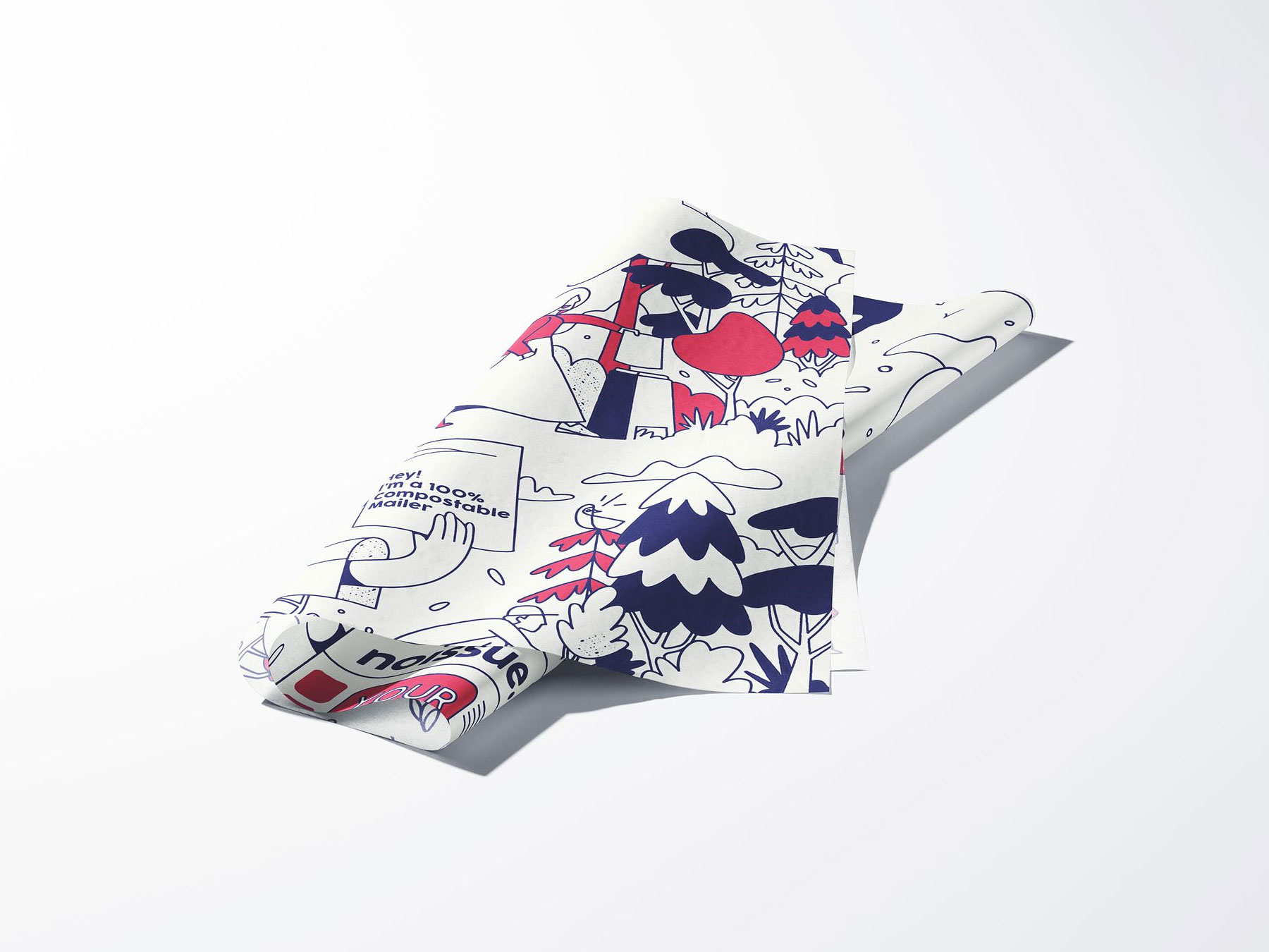 Folded Tissue Paper Mockup (Free PSD)