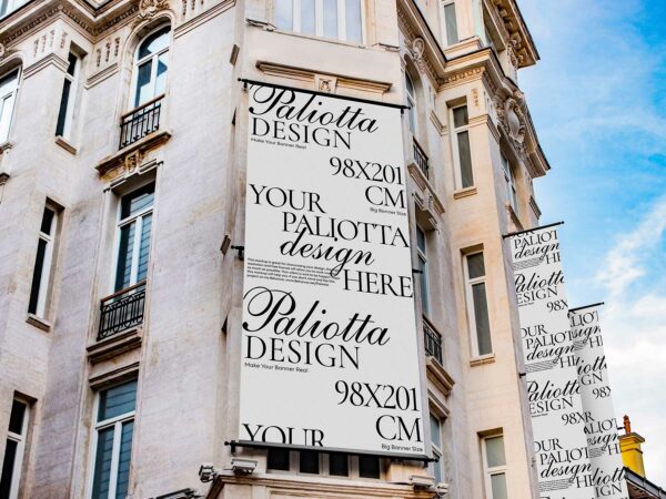Free Building Facade Banner Mockup