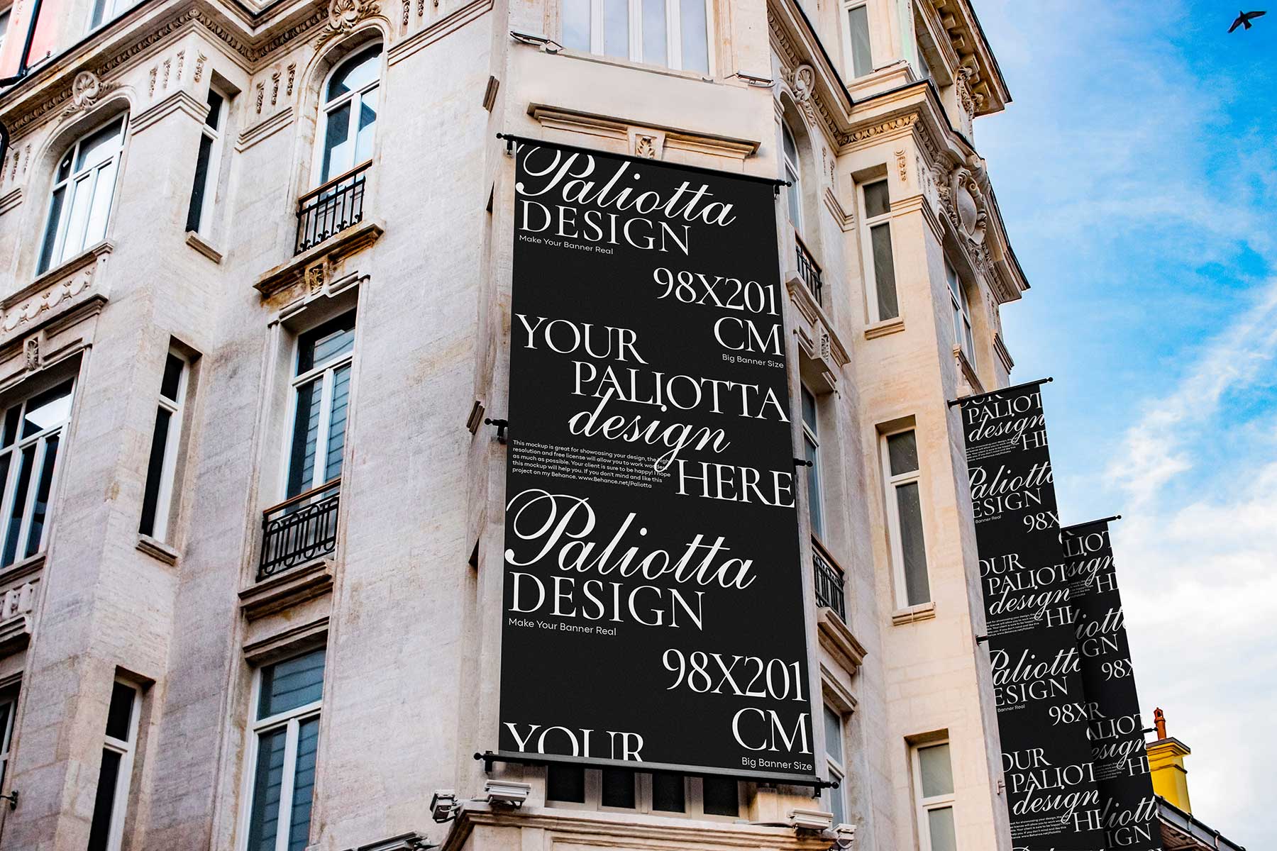 Free Building Facade Banner Mockup