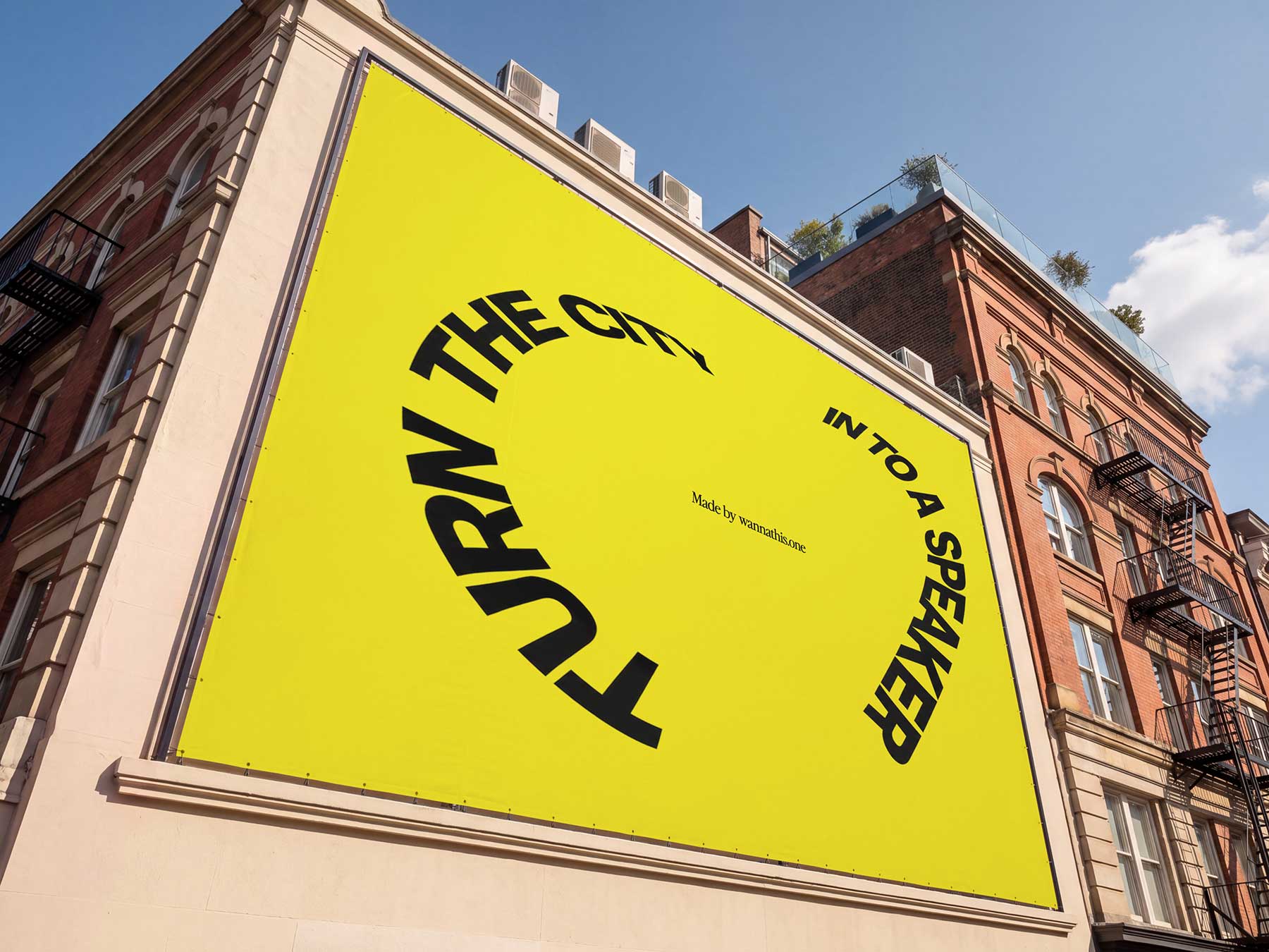 Free Building Wall Billboard Mockup – Large Outdoor Advertising