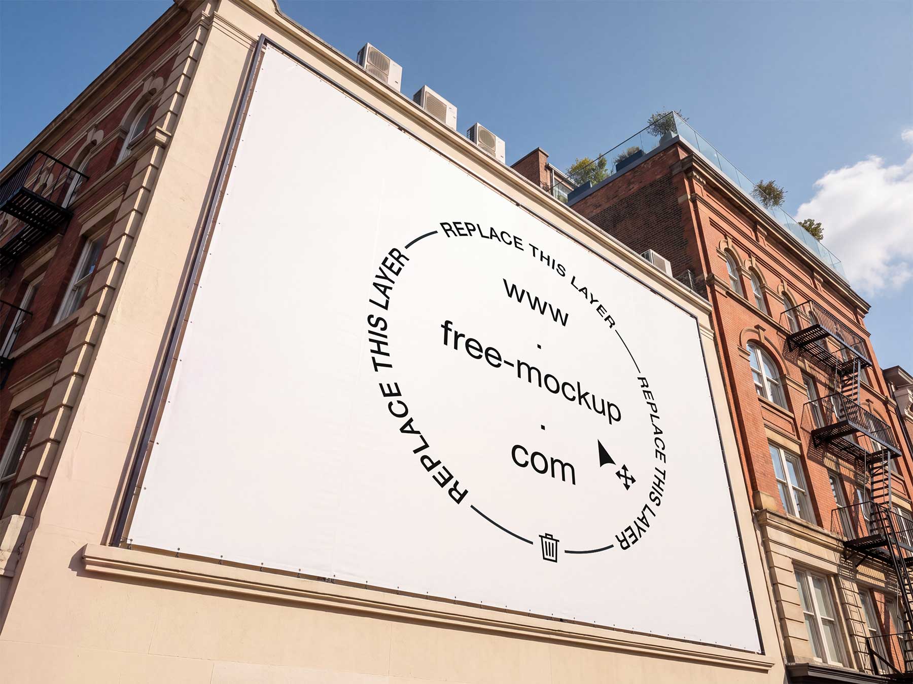Free Building Wall Billboard Mockup – Large Outdoor Advertising