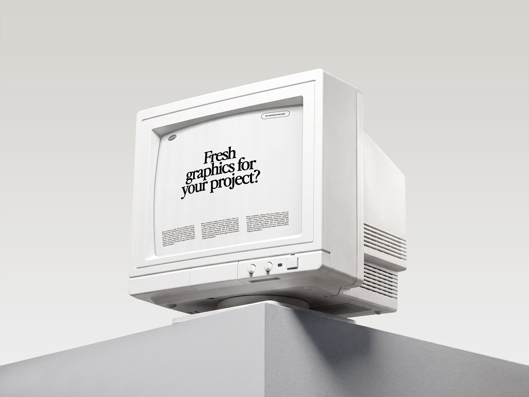 Free CRT Monitor Mockup