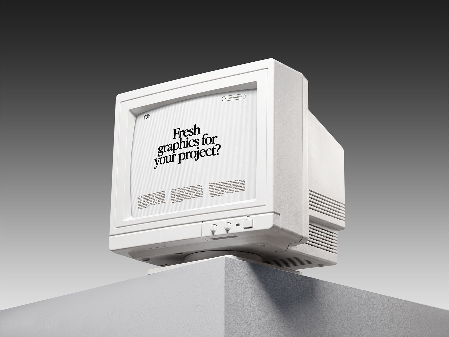Free CRT Monitor Mockup