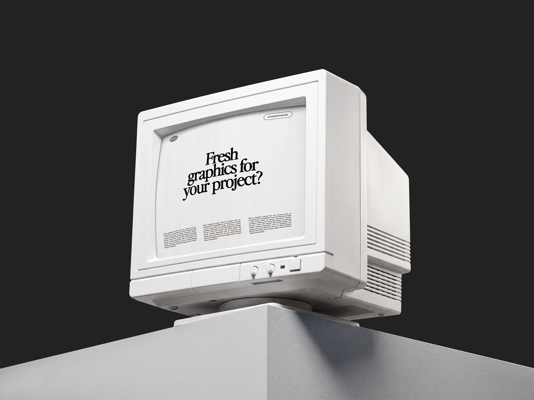 Free CRT Monitor Mockup