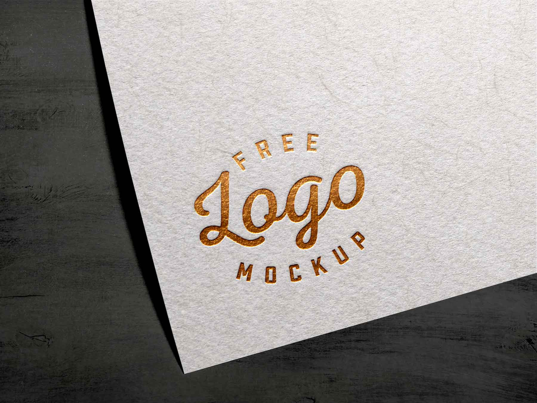 Free Gold Foil Paper Logo Mockup