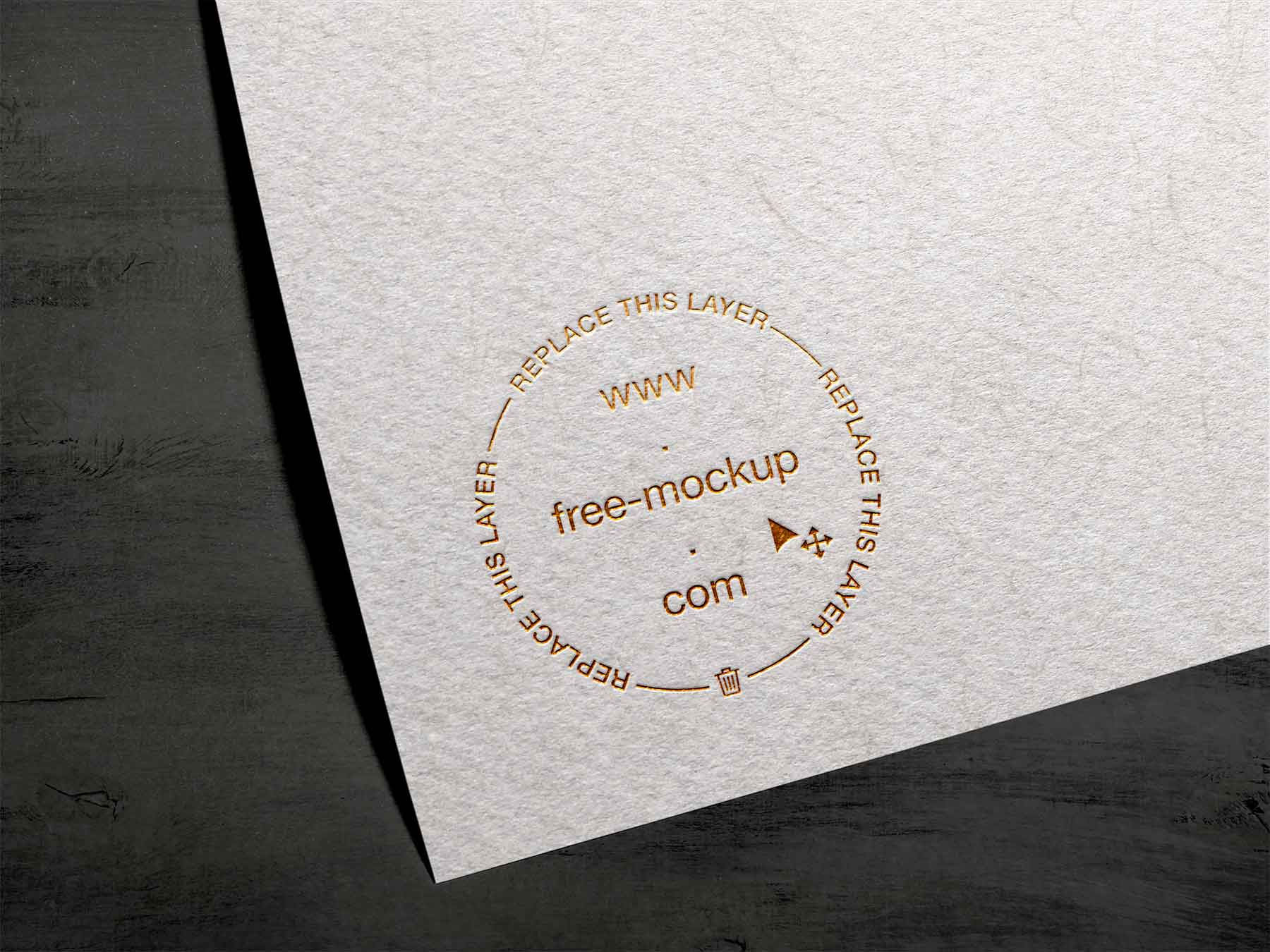 Free Gold Foil Paper Logo Mockup