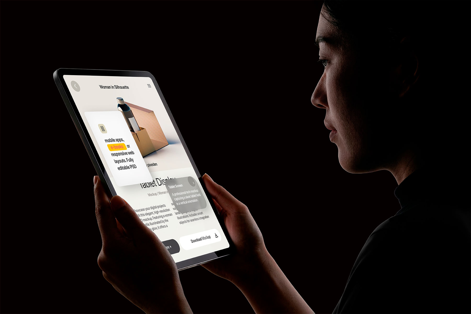 Free iPad Mockup Held in Hand – Tablet & App UI Display