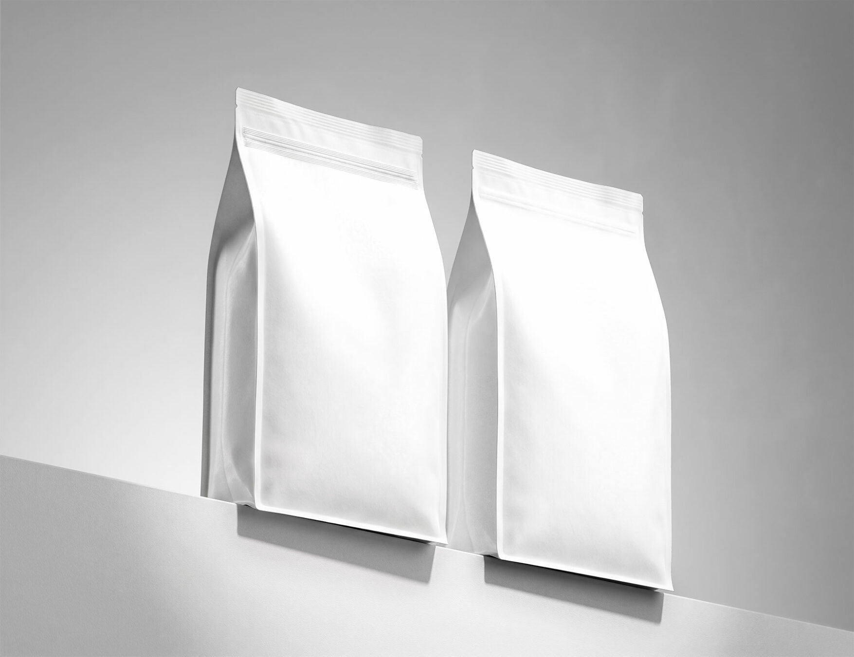 Free Stand-Up Pouch Mockup – Coffee & Food Packaging Display