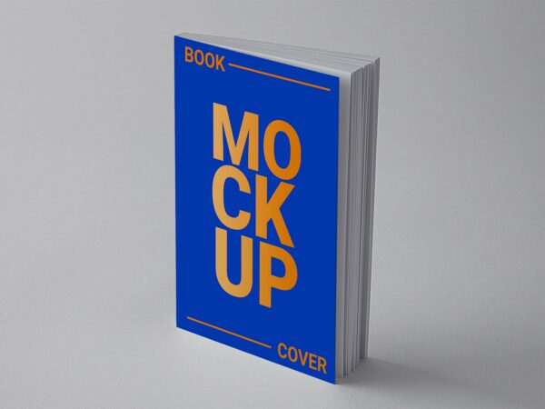 Free Standing Book Cover Mockup
