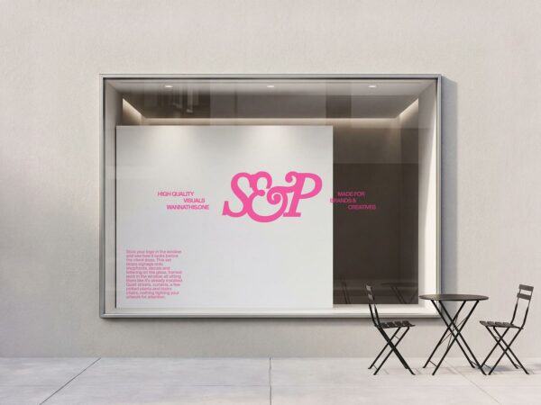 Free Storefront Window Signage Mockup