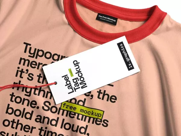 Free Sweatshirt Hang Tag Mockup
