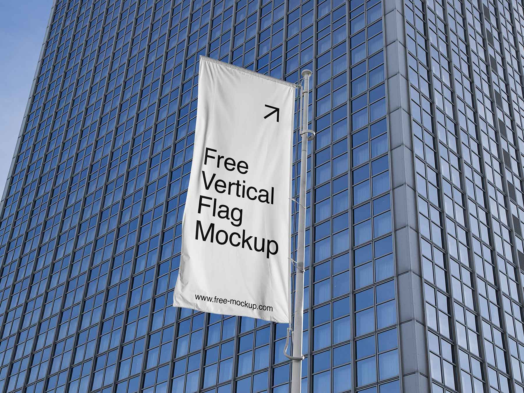 Free Vertical Flag Mockup