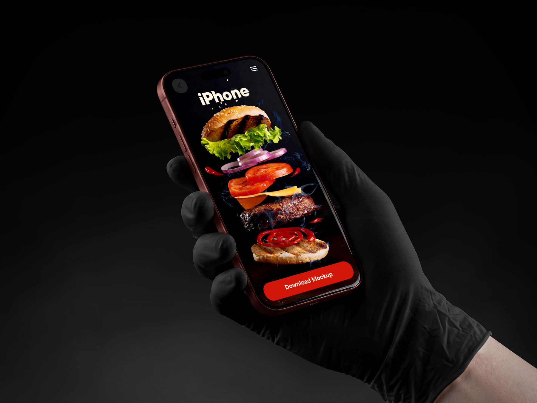 Hand Holding iPhone 18 Mockup (Free PSD)