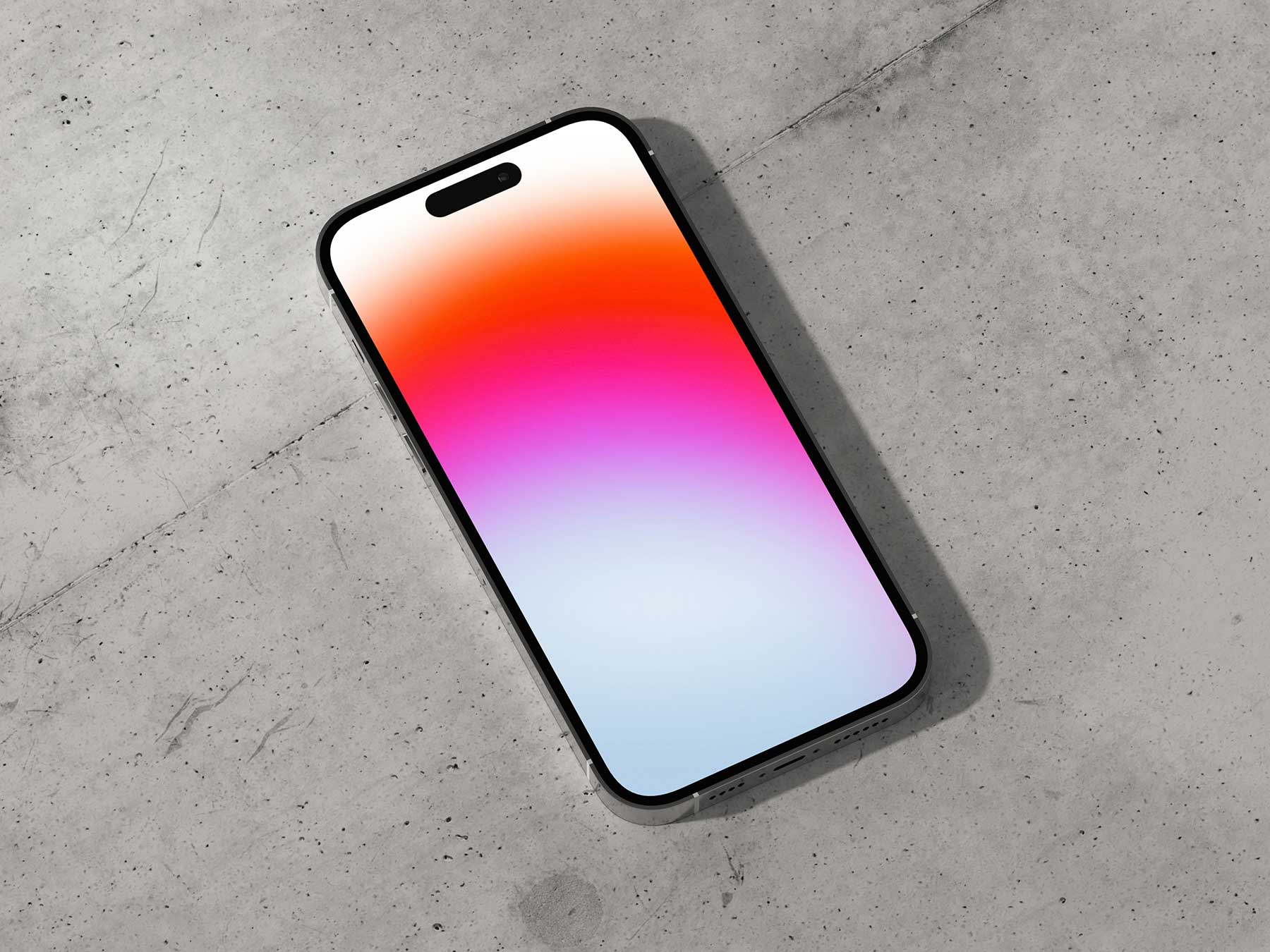 iPhone Free Mockup on Concrete (Figma)