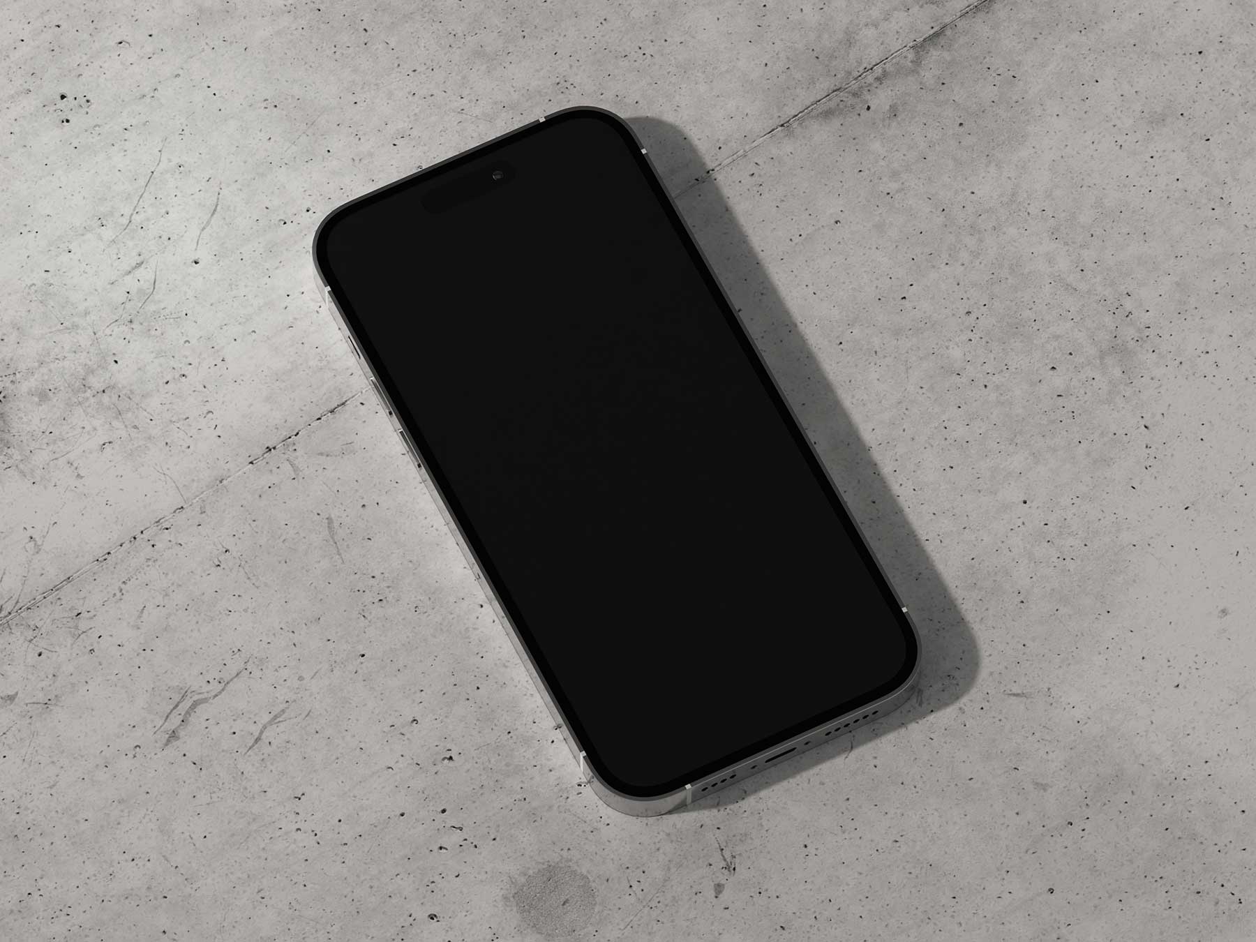 iPhone Free Mockup on Concrete (Figma)