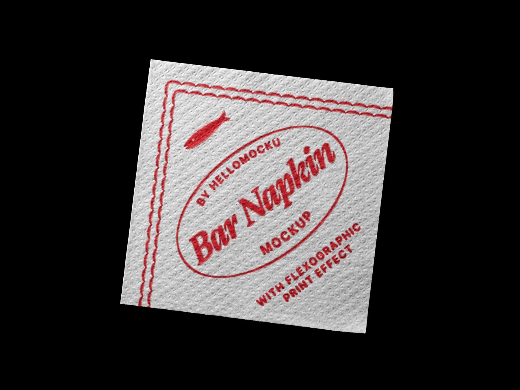 Kraft Paper Bar Napkin Free Mockup