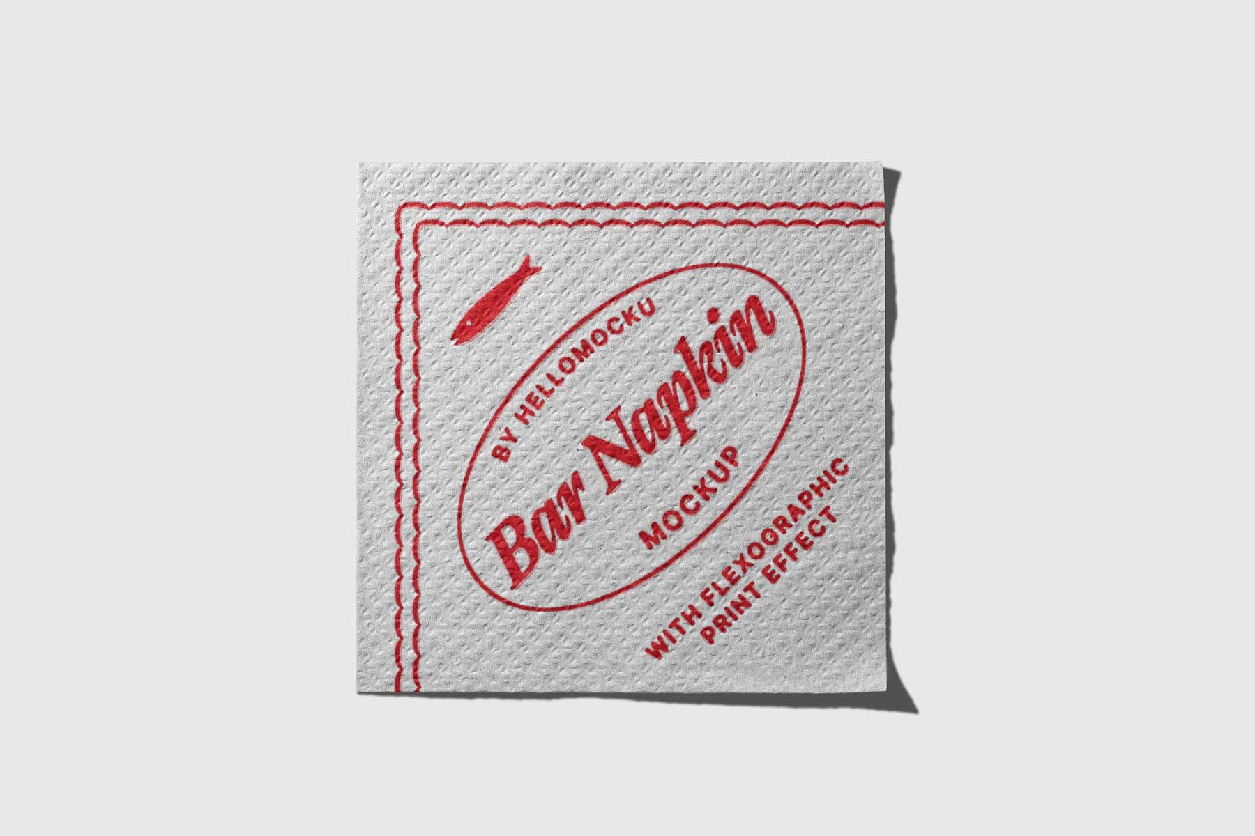 Kraft Paper Bar Napkin Free Mockup