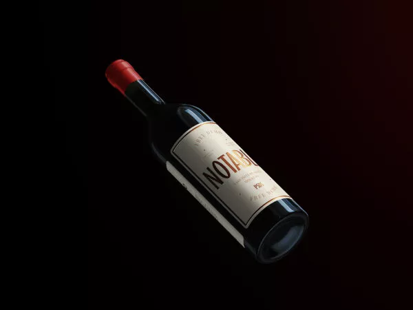 Wine Bottle Mockup – Free Beverage & Label Packaging Display